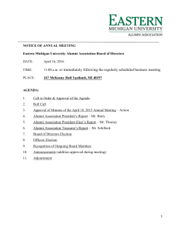 Meeting Minutes - Eastern Michigan University