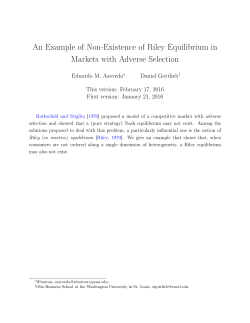 An Example of Non-Existence of Riley Equilibrium in Markets with