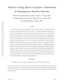 Random Caching Based Cooperative Transmission in