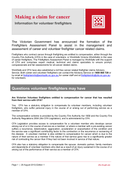 Making a claim for cancer