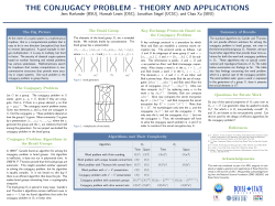 the conjugacy problem - theory and applications - Math