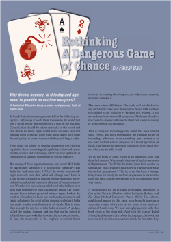 IAEA Bulletin Volume 46, No. 2 - Rethinking a Dangerous Game of