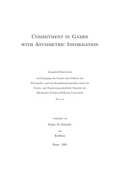 Commitment in Games with Asymmetric Information