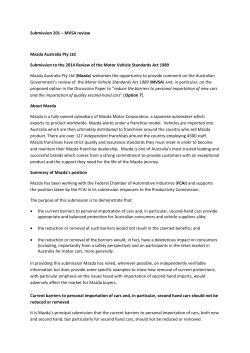 Annexure (Price Comparisons for New Mazda Cars)