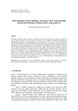 NEWS PRODUCTION THEORY AND PRACTICE: