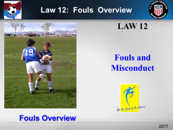 Law 12 - Define Fouls and Misconduct