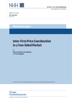Inter-Firm Price Coordination in a Two-Sided Market