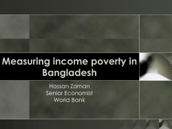 Measuring income poverty in Bangladesh