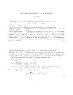 MATH 5718, ASSIGNMENT 9 &ndash; DUE: 28 APR 2015 [6B2] Suppose e