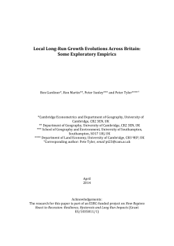 Local long-run growth evolutions across Britain: some exploratory