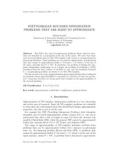 polynomially bounded minimization problems that are hard to