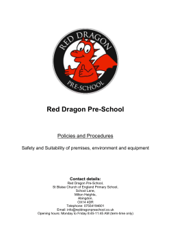 Policies and procedures, Health and safety general standards Red