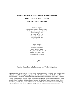 Knowledge Inheritance, Vertical Integration, and Entrant Survival in