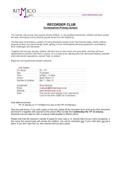 Recorder Lessons CPS - Corstorphine Primary School