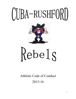 CUBA-RUSHFORD Rebels Athletic Code of Conduct 2015