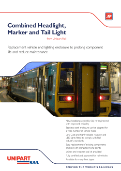 Combined Headlight, Marker and Tail Light