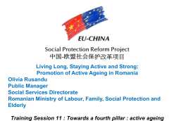 1. Extending Working Lives (work at older ages)