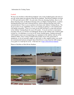 Information for Visiting Teams Football: We have new facilities at