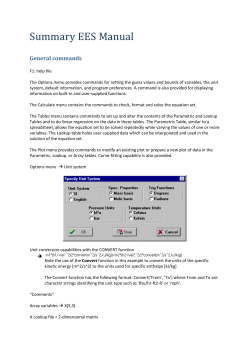 EES Functions, Procedures and Modules