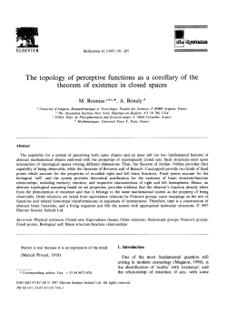 The topology of perceptive functions as a corollary of the theorem of