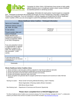 IHAC Volunteer Participation Contact Information Form - ANA