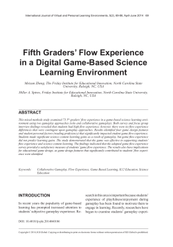 Fifth Graders` Flow Experience in a Digital Game