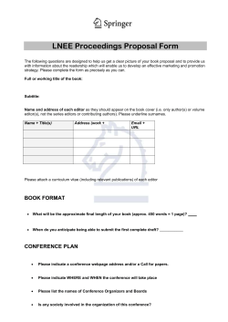 Book Proposal Form