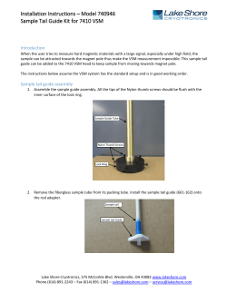 Installation Instructions, 7410 Sample Tail Guide