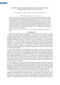 PROSPECTIVE TEACHERS` SEMIOTIC CONFLICTS IN