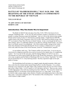 Hamburger Hill - Virginia Review of Asian Studies