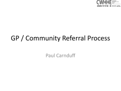 GP Referral Process