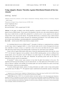 2 Router Throttle Algorithm