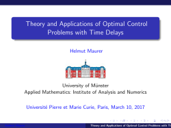 Theory and Applications of Optimal Control Problems with Time