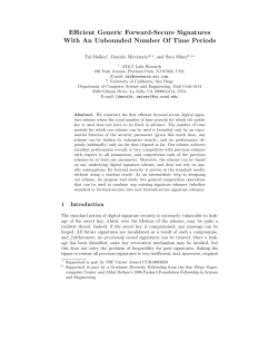 Efficient Generic Forward-Secure Signatures With An Unbounded