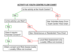 activity at youth centre flow chart