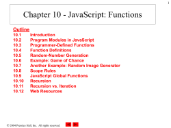 JavaScript: Functions