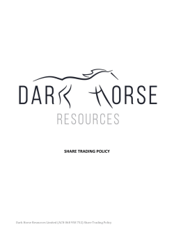 share trading policy - Dark Horse Resources