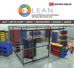 sort &bull; set in order &bull; shine &bull; standardize &bull; sustain + safety - Akro-Mils