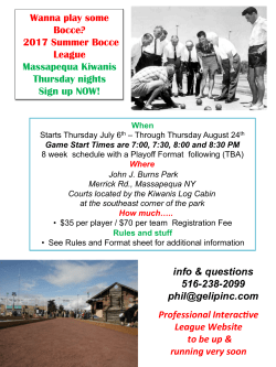 2017 Summer Bocce League Massapequa Kiwanis Thursday nights