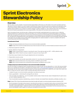 Electronics Stewardship Policy