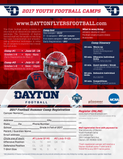 2017 youth football camps - Dayton Flyers Football Camps