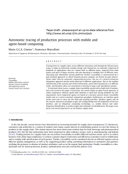 Autonomic tracing of production processes with mobile and agent