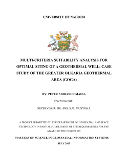 multi-criteria suitability analysis for optimal siting of a geothermal