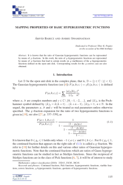 MAPPING PROPERTIES OF BASIC HYPERGEOMETRIC