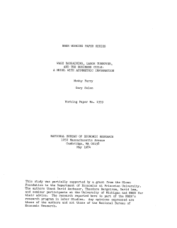 Motty Perry Gary Solon - National Bureau of Economic Research