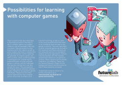 Possibilities for learning with computer games