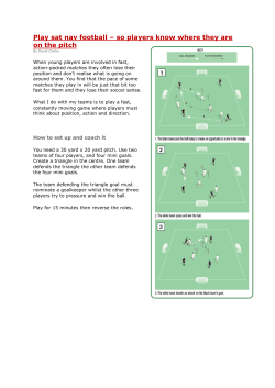 Play sat nav football &ndash; so players know where they