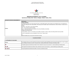 MINIMUM REQUIREMENTS: SELF-CATERING