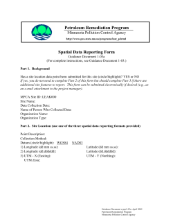 1-03a Spatial Data Reporting Form