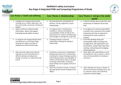 Key Stage 4 Content October 2015 - Safeguarding Sheffield Children